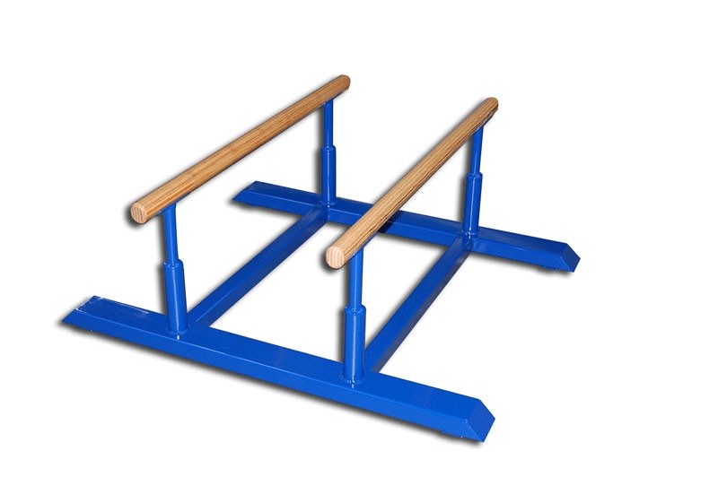 Mini parallela da allenamento ad altezza fissa cm 40, staggi in legno lamellare lunghezza cm 120 S00162