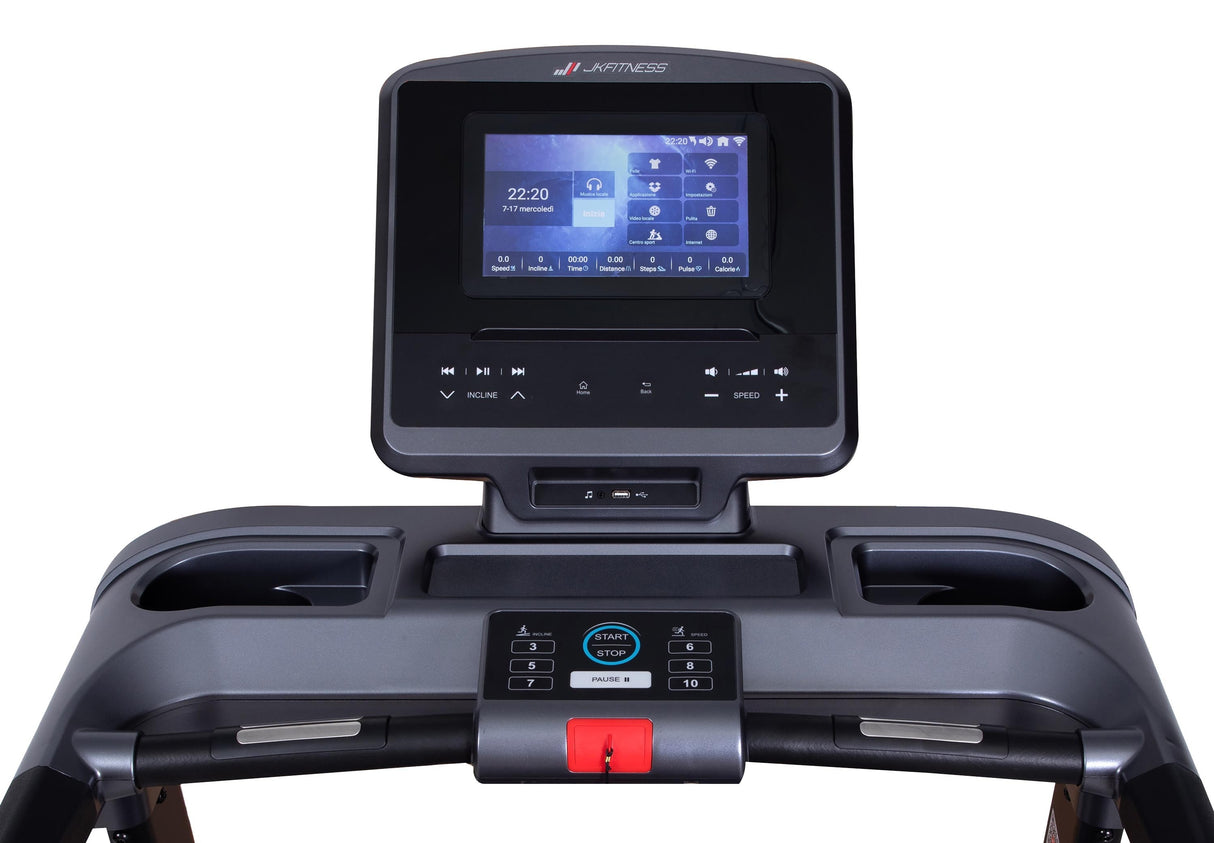 Tapis Roulant Jk-167 3,5 Hp Dc Continuativi 5,0 Hp Dc Di Spunto Fascia Cardio Inclusa