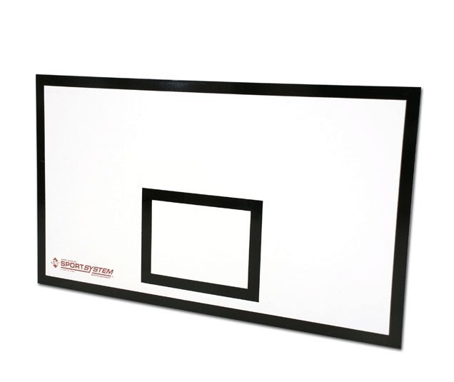 Tabellone basket di nobilitato bilaminato per interno, dimensioni mm 1800x1050x18 Art. S04202