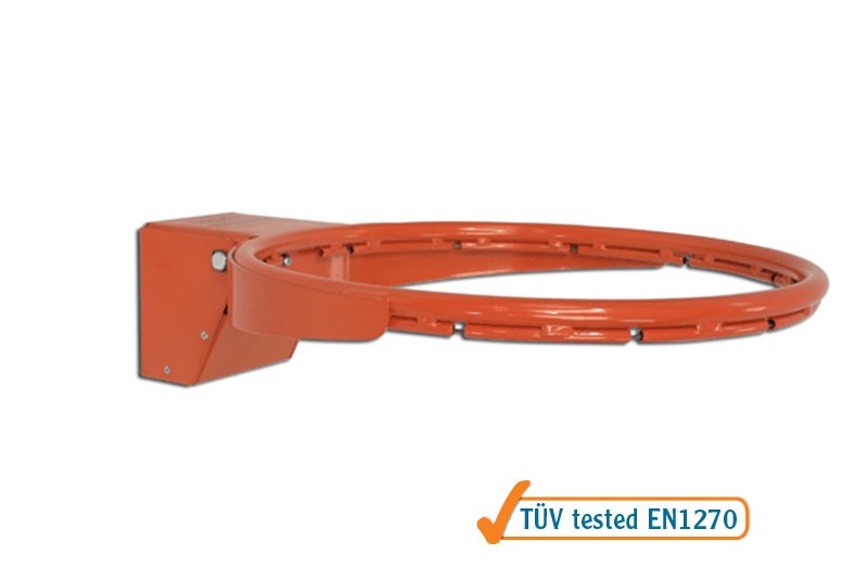 Canestro regolamentare reclinabile in acciaio verniciato a norma EN 1270