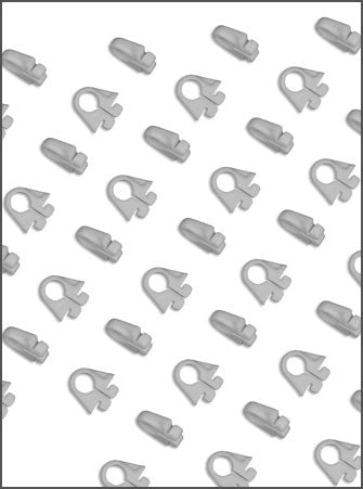 Serie 100 gancetti reggirete in polipropilene per porte calcio S04336 bloccaggio a pressione Art. S04336