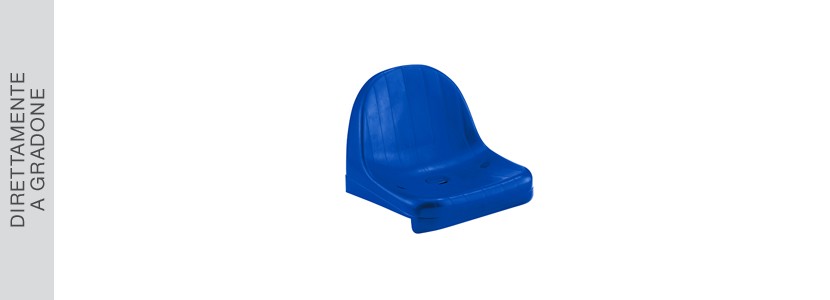 Seduta monoblocco per stadio e impianti sportivi M2002/sesta con doppio schienale alto versione Ignifuga + ANTI-UV