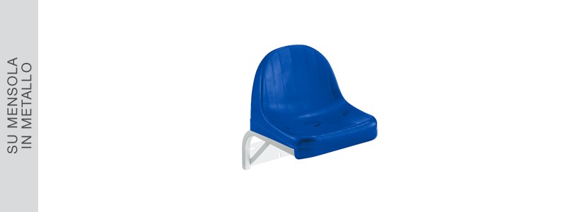 Seduta monoblocco per stadio e impianti sportivi M2002/sesta con doppio schienale alto versione Ignifuga + ANTI-UV