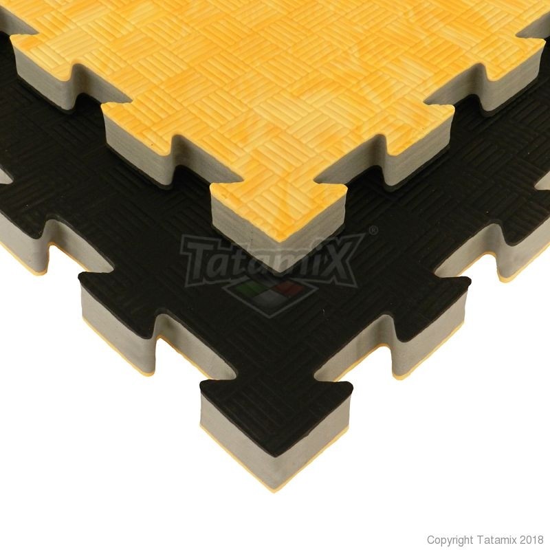 Tatami Eva Ad Incastro 100x100x2,5cm Simil Legno-Nero W25X-LN Quantità Minima Per La Vendita 6 Moduli