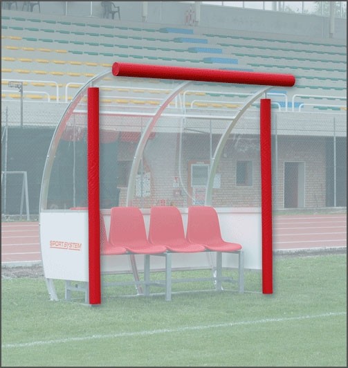 Protezione paraspigoli panchine riserve allenatori art S04432 x art S04402/4/8/10/12/26- costo mtl