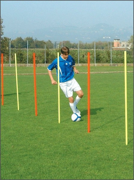 Paletto slalom di plastica con puntale in acciaio Art. S04534