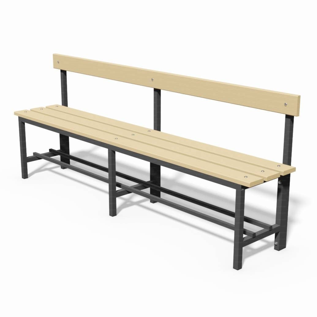 Panca in Acciaio da 2m seduta e schienale Art 9008 sez 30x30mm