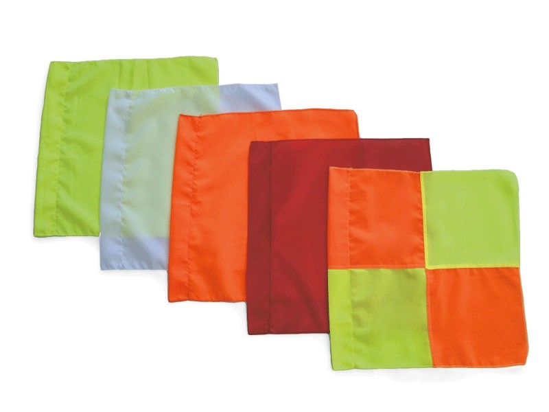 Drappo di ricambio in per bandierine calcio angolo cm 45x45 a scacchi giallo/arancio Art. S04590