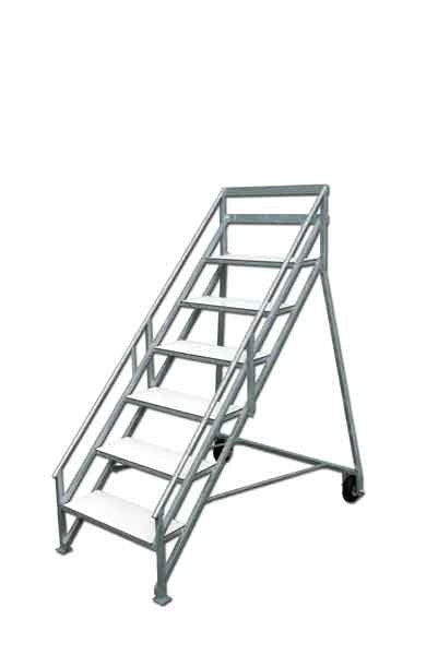 Scala giudici traguardo e cronometristi a 12 posti in acciaio zincato mobile su ruote Art. S02104