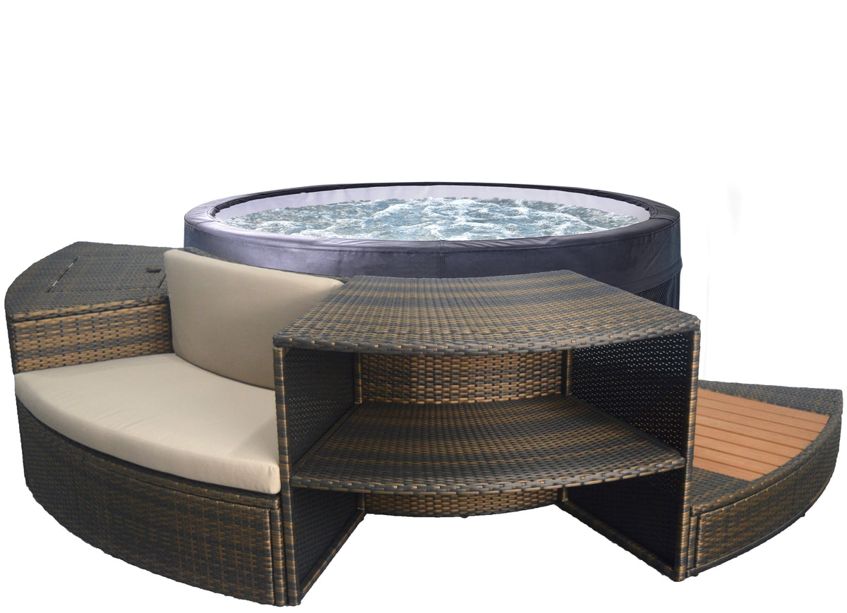 Net Spa Vita 4 Posti con mobili Pareti Isolanti In Schiuma Da 8cm Cod. SP-VIP140/MOB2