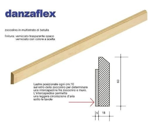 Pavimetazione DanzaFlex Technic Fisso accoppiato con tappeto PVC