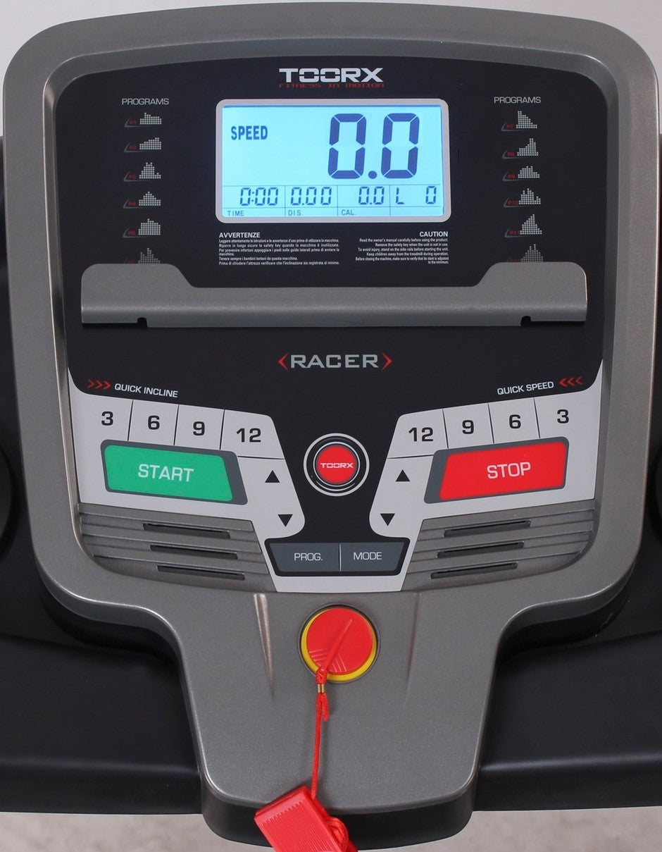 Tapis Roulant Toorx Racer 2-3 (Peak) Hp Dc Inclinazione Elettrica 12% Su 12 Livelli