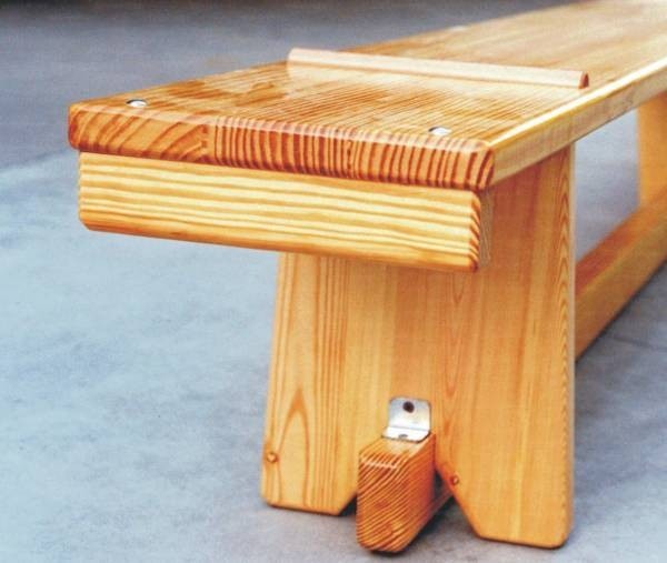 Panca svedese legno con asse equilibrio mt.4 art.1519