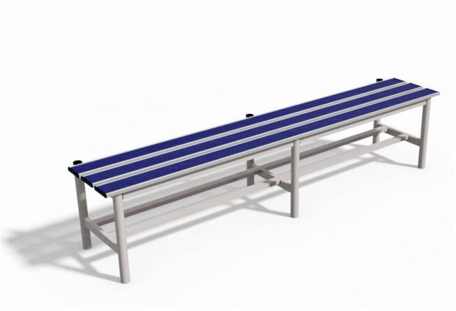 Panca In Alluminio 2m Art 8741 con inserto in pvc