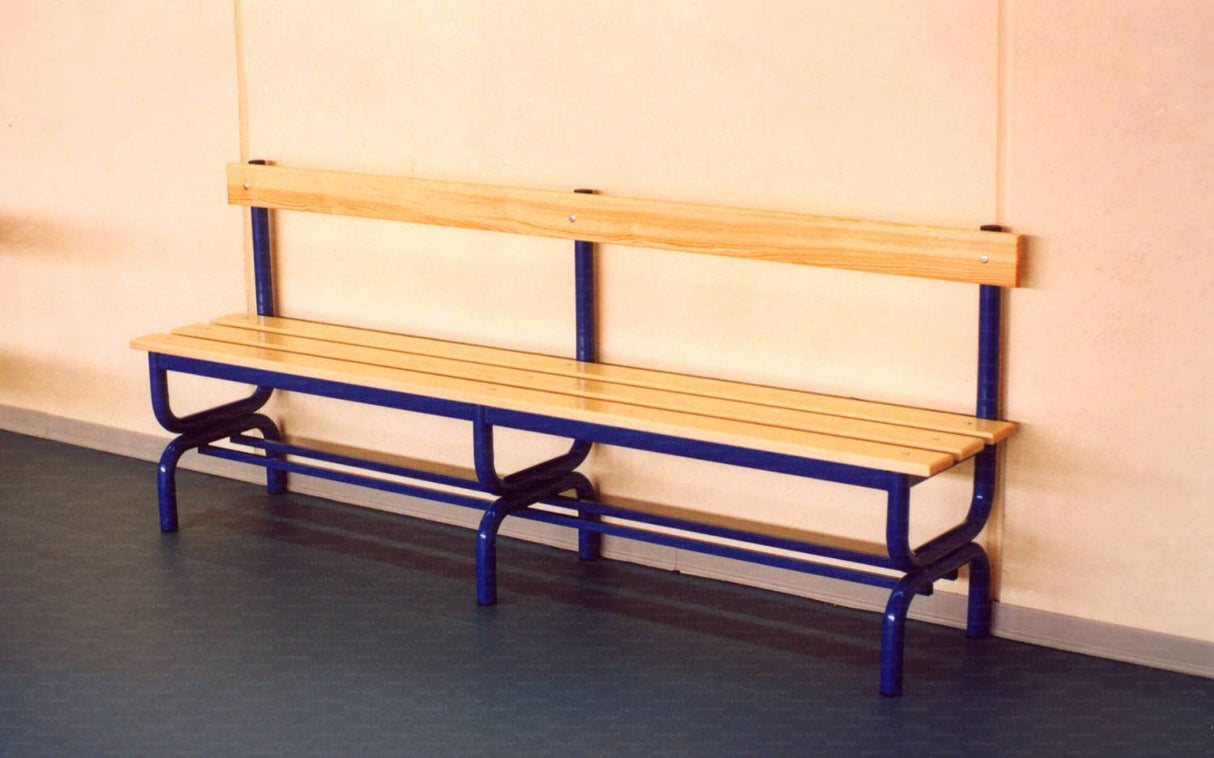 Panche per atleti e riserve con poggiaschiena tubo 40, lunghezza 3 metri. ART. 4308