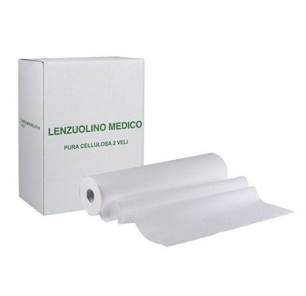 LENZUOLINO MEDICO CONFEZIONE DA 6 ROTOLI , A 2 VELI PER LETTINO MEDICO VINC