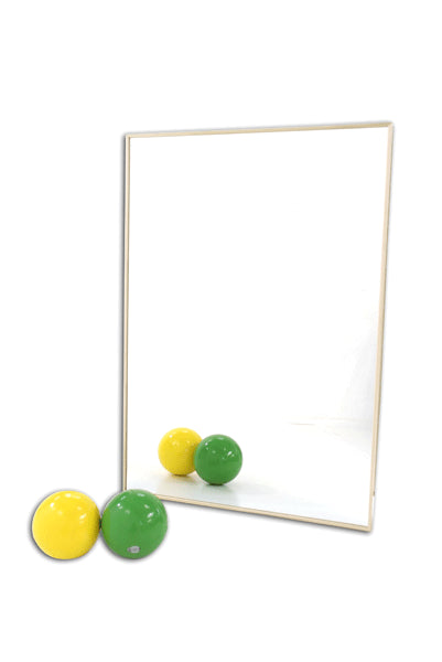 Specchio vetro temperato liscio art. S01626 con cornice di legno, da fissare a parete prezzo al mq