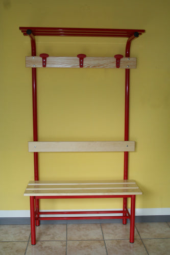 Panchina completa 1m seduta schienale appendiabiti cappelliera poggia scarpe Art. S 850/1