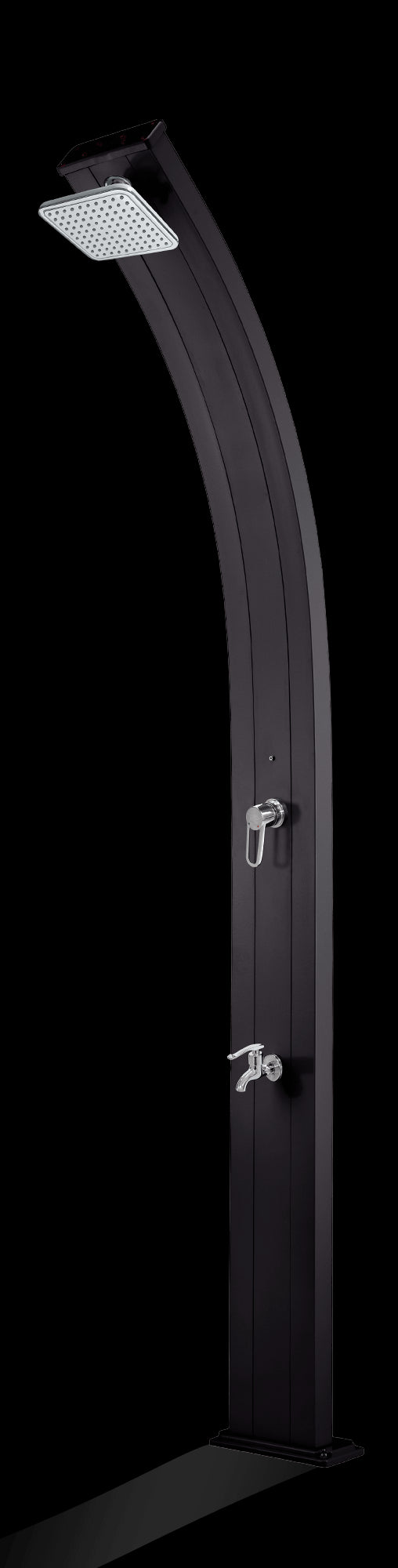 Doccia Solare in Alluminio a molla Antracite Spring Inox da 30 Litri con Lava piedi cod DS-A122NO