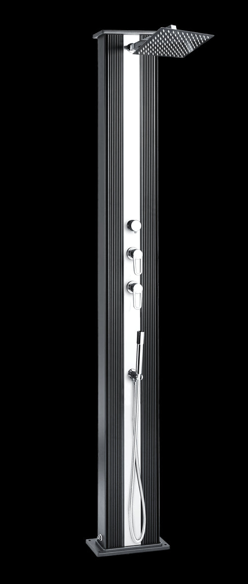 Doccia ibrida Dada Straight 40 Litri Antracite Alluminio spazzolato