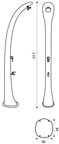 Doccia Solare Poolstar Cobra Verde da 32 LITRI con Lava Piedi