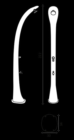 Doccia Solare Poolstar Cobra Antracite da 32 LITRI con Lava Piedi