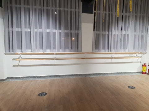 Sbarra Danza A Parete Doppia Completa Fissa Da 3m Art. G 406/D + G 405/3