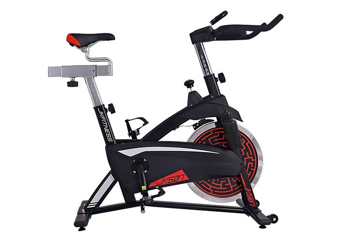 Indoor Spin Bike JK-507 DA 18Kg a PIGNONE FISSO trasmissione a catena