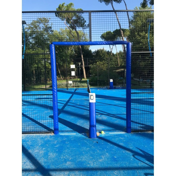 Protezioni ingressi Padel Antinfortunistiche ignifughe set completo per un campo, 2 ingressi senza paletti rete