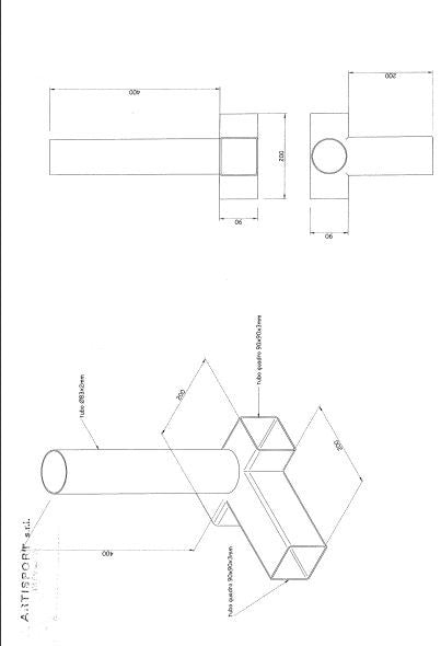 Impianto beach volley monotubolare in acciaio zincato mm 70 Art. V 709/T