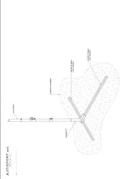 Impianto beach volley in alluminio mm 80 Art. V 709/3