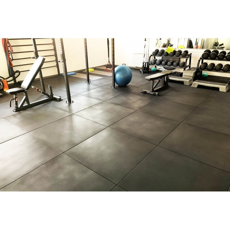 Pavimentazione SQUARE INDOOR GOMMA FIT mattonella antitrauma gomma mis 1x1m