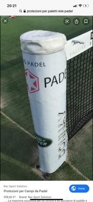 Protezioni pali Padel Antinfortunistiche TONDE costo coppia non ignifughe