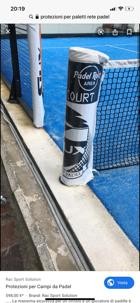 Protezioni pali Padel Antinfortunistiche TONDE costo coppia non ignifughe