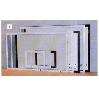 Tabellone Basket in resina melamminica Art. B664V per esterno telaio escluso MIS 180X120