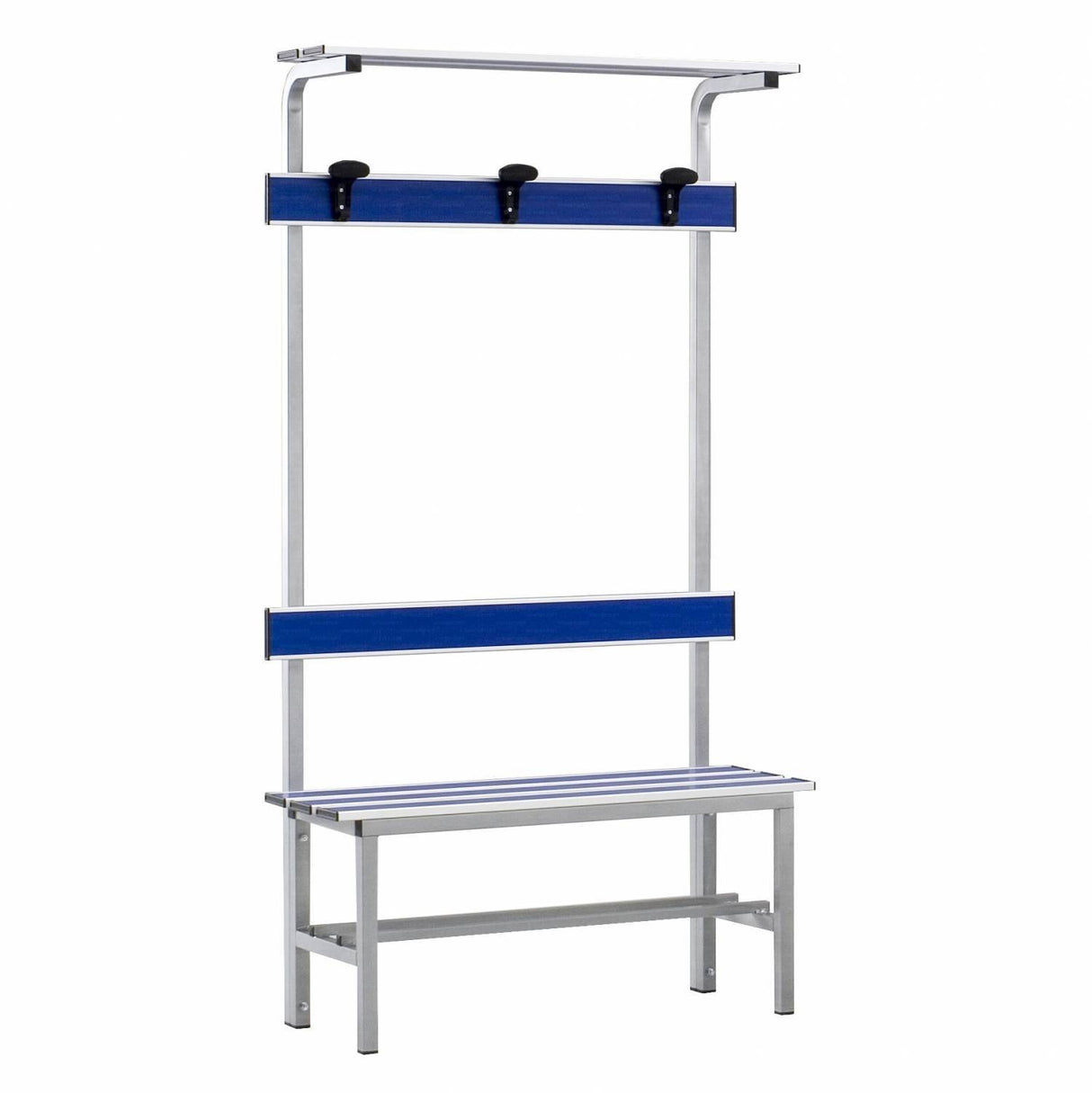 Panca spogliatoio completa 1,50m alluminio inserto Pvc 8626FM