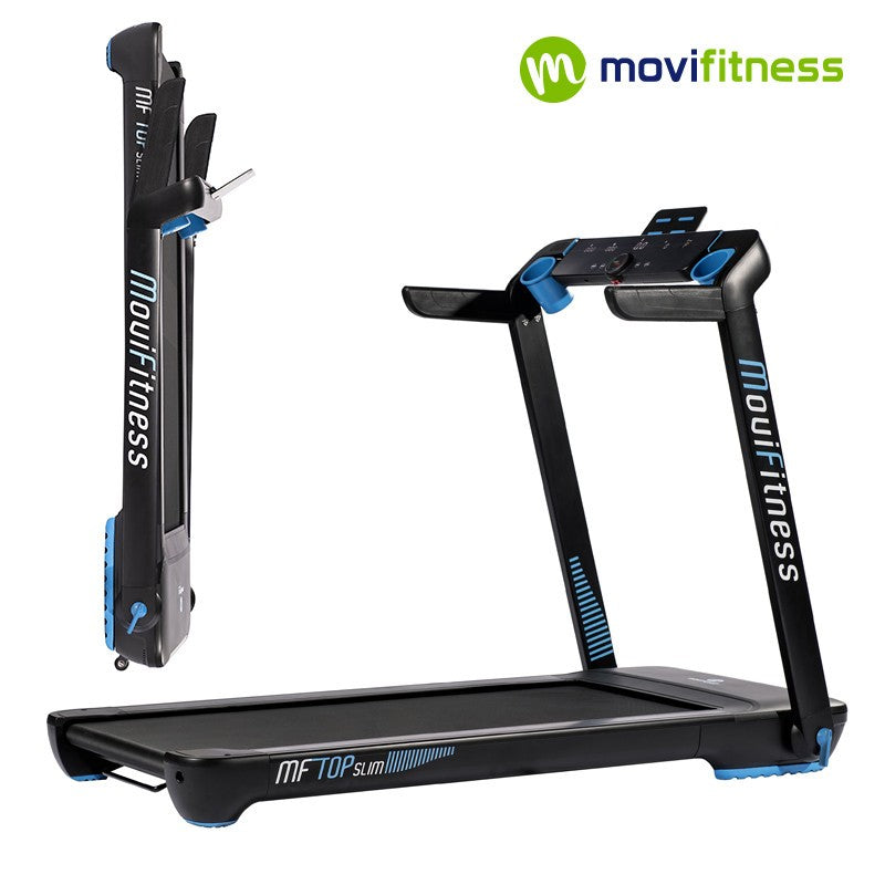 Tapis Roulant Movi Fitness Mf Top Slim pre-assemblato richiudibile a scomparsa Bluetooth per app Zwift* + USB