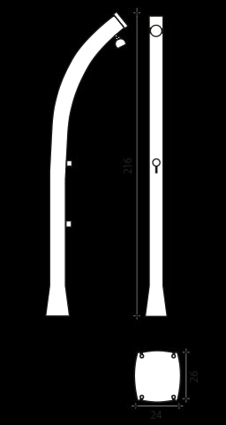 Doccia Solare SO HAPPY 28 Litri Verde