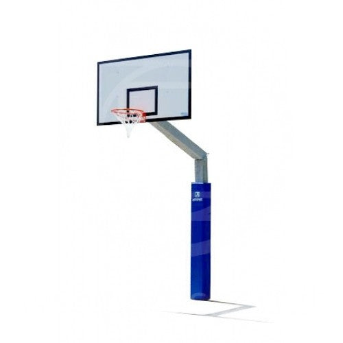 Coppia impianto basket monotubolare sbalzo 165 cm. CERTIFICATO A NORMA UNI EN 1270 Art. B 651