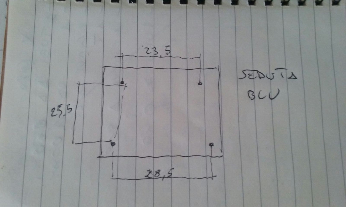 Scocca con schienale per tribuna e sedie OM D5 non ignifugo attacco a vite RICHIEDERE PREVENTIVO