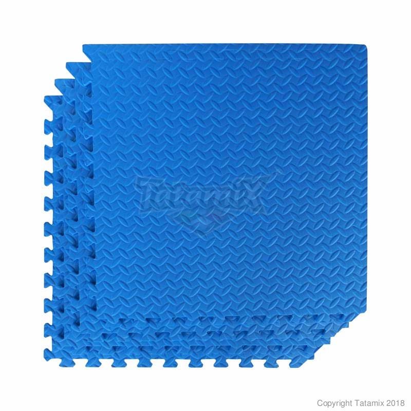 Tatami Puzzle EVA Kids Certificati 12+ Scuola 60x60x1cm MI60J Blu Kit 10 Pezzi Quantità Minima Per La Vendita 7 Kit