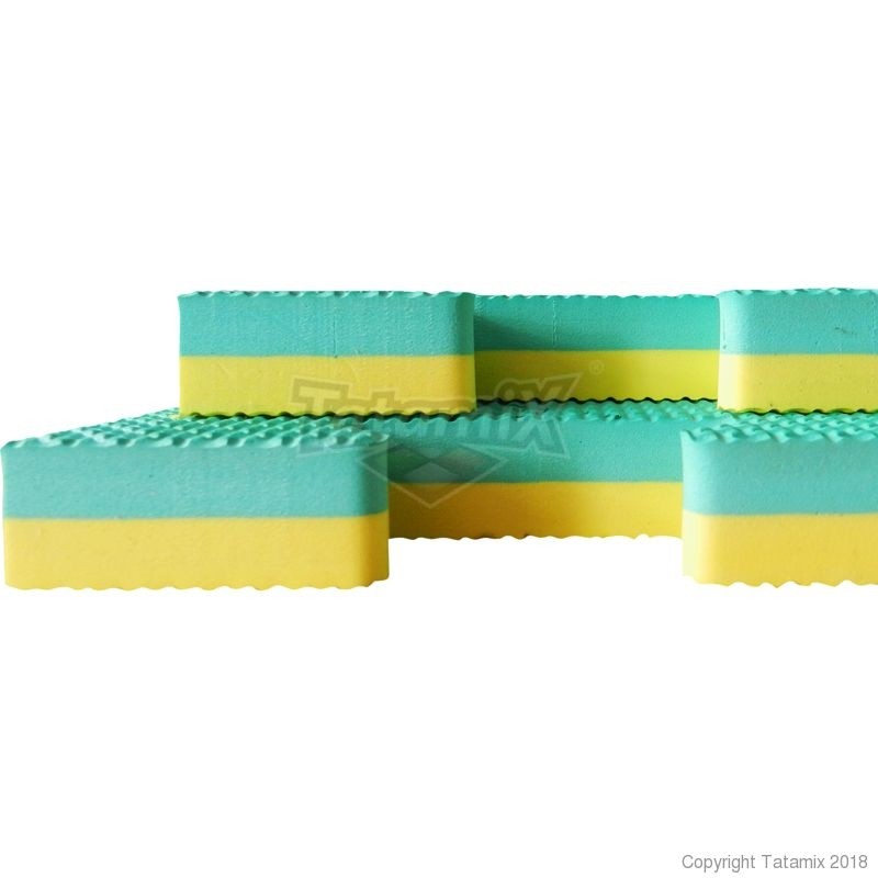 Tatami Eva Espansa LC20X Bicolore Giallo-Verde 100x100x2cm Certificato EN 73 Quantità minima per vendita 8 Moduli