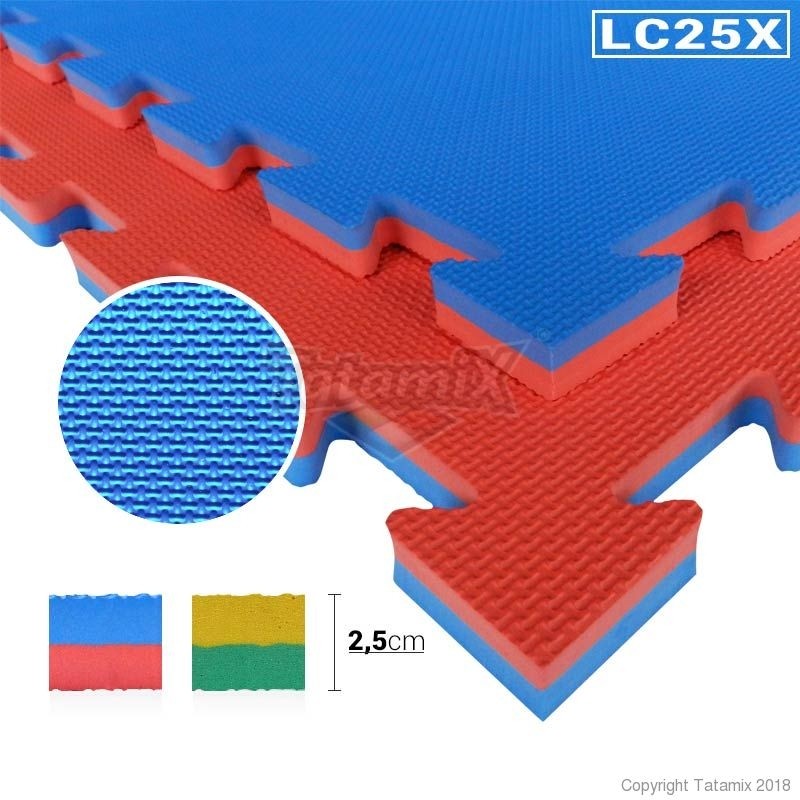 Tatami Eva Espansa LC25X Bicolore Giallo-Verde 100x100x2,5cm