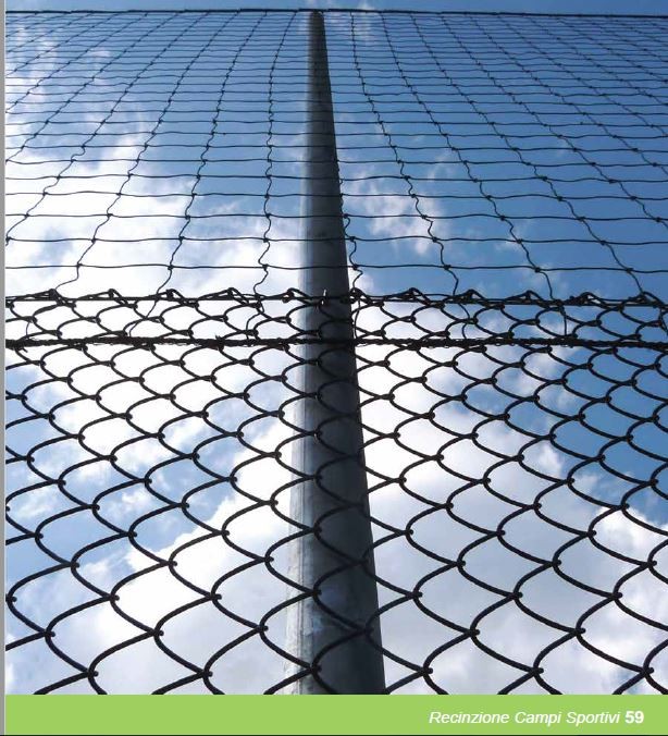 Rete Metallica Griglia Zincata e Plastificata H 3,00 filo da 4,00 mmCampi Sportivi rotolo mtl 12,5 art 00103