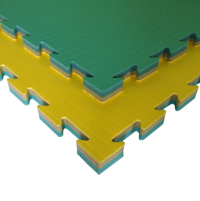 Tatami Ad Incastro Boxe Karate TJ25X 100x100x2,5cm Rosso-Blu Quantità minima per la vendita 8 Moduli