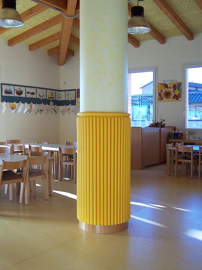 Protezioni antitrauma colonne impianti sportivi ONDA o MAXI ONDA