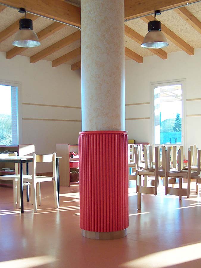 Protezioni antitrauma colonne impianti sportivi ONDA o MAXI ONDA