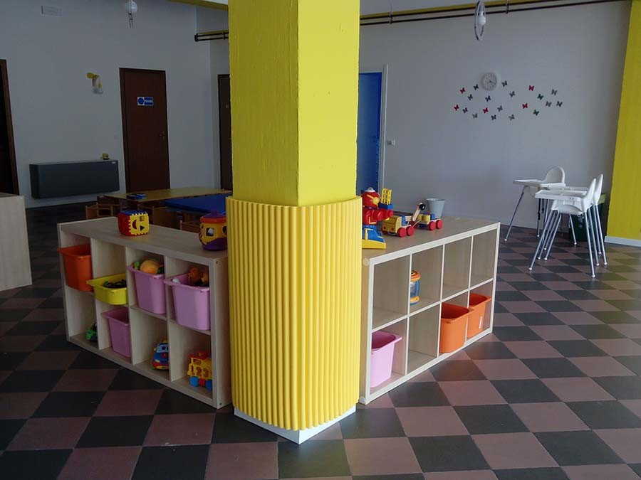 Protezioni antitrauma colonne impianti sportivi ONDA o MAXI ONDA