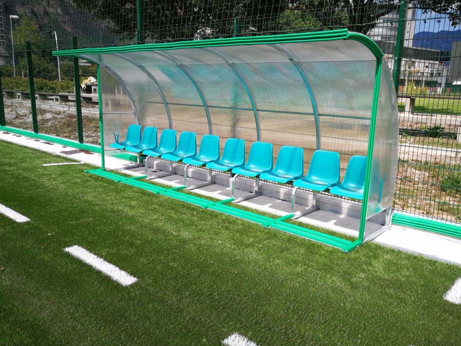 Protezioni panchine atleti