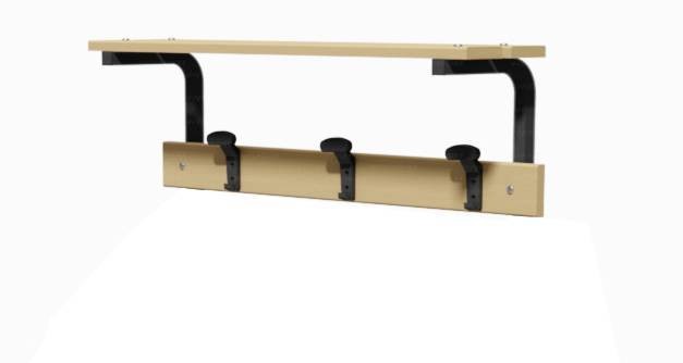 Appendiabiti Acciaio Tettuccio legno 1m Art 9013